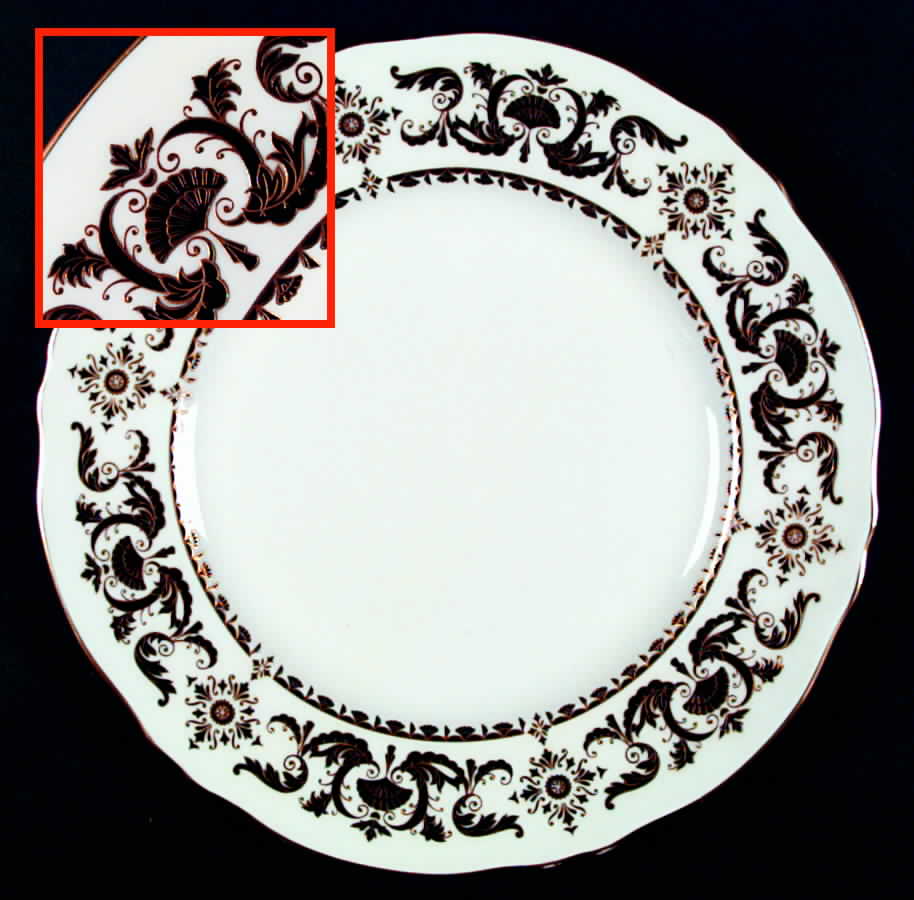 Regent Square Dinner Plate by Crown Staffordshire-1