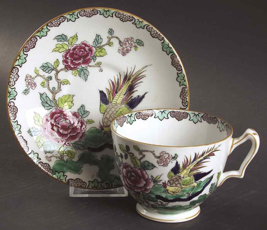 Rock Bird Breakfast Cup & Saucer Set by Crown Staffordshire-1