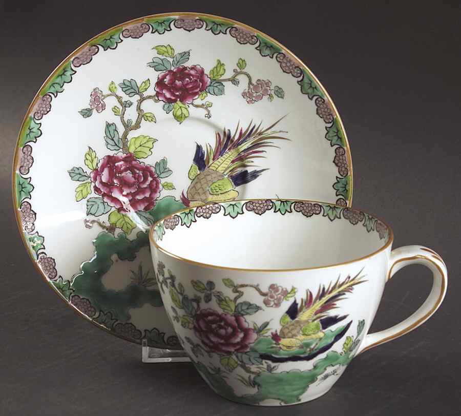 Rock Bird Joke Cup & Saucer Set by Crown Staffordshire-1