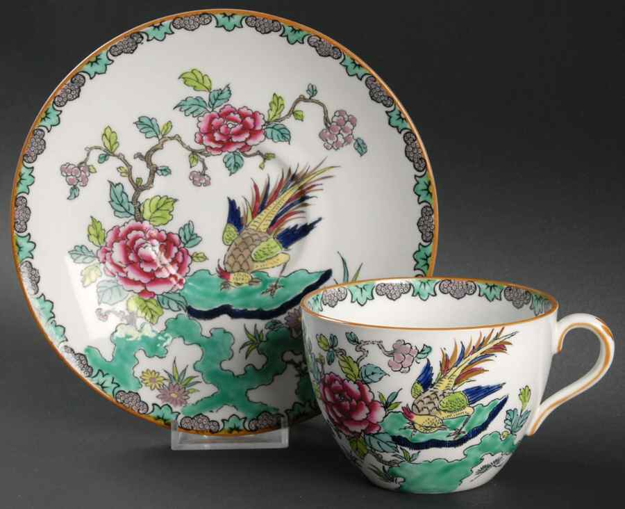 Rock Bird Oversized Cup & Saucer Set by Crown Staffordshire-1
