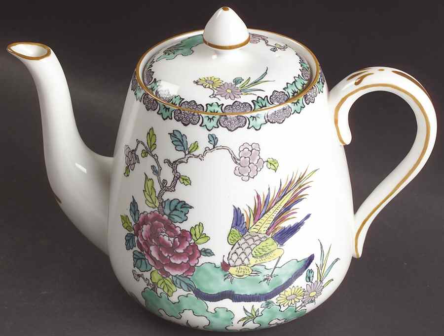 Rock Bird Teapot & Lid by Crown Staffordshire-1