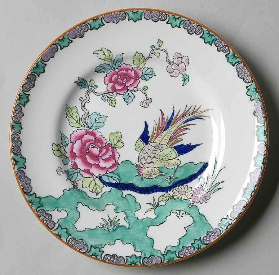 Rock Bird Bread & Butter Plate by Crown Staffordshire-1