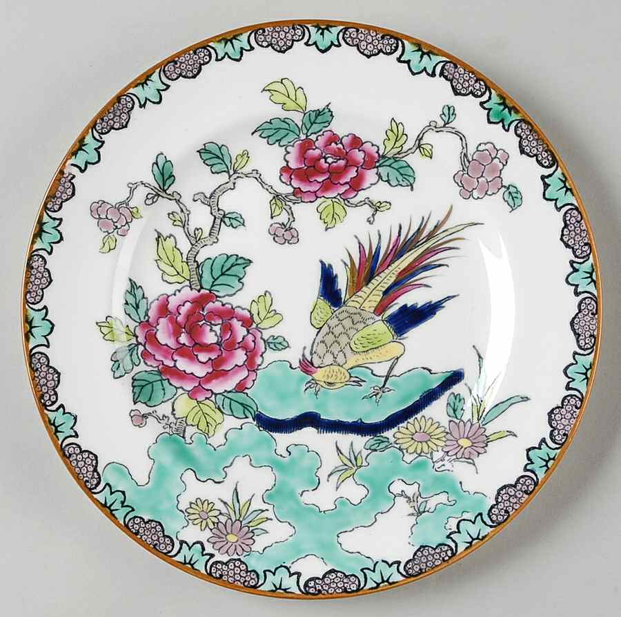 Rock Bird Dessert/Pie Plate by Crown Staffordshire-1