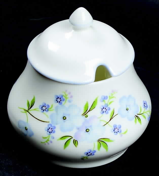 Rock Garden Mustard Jar & Lid by Crown Staffordshire-1
