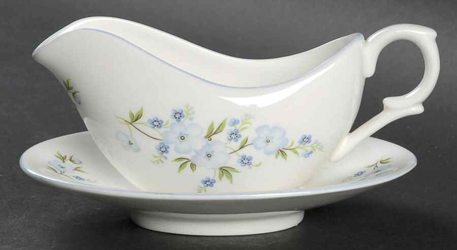 Rock Garden Individual Gravy Boat & Plate by Crown Staffordshire-1