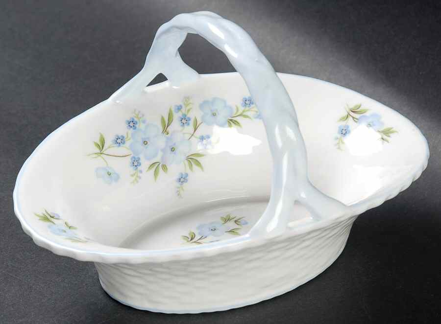 Rock Garden 5" Handled Basket by Crown Staffordshire-1