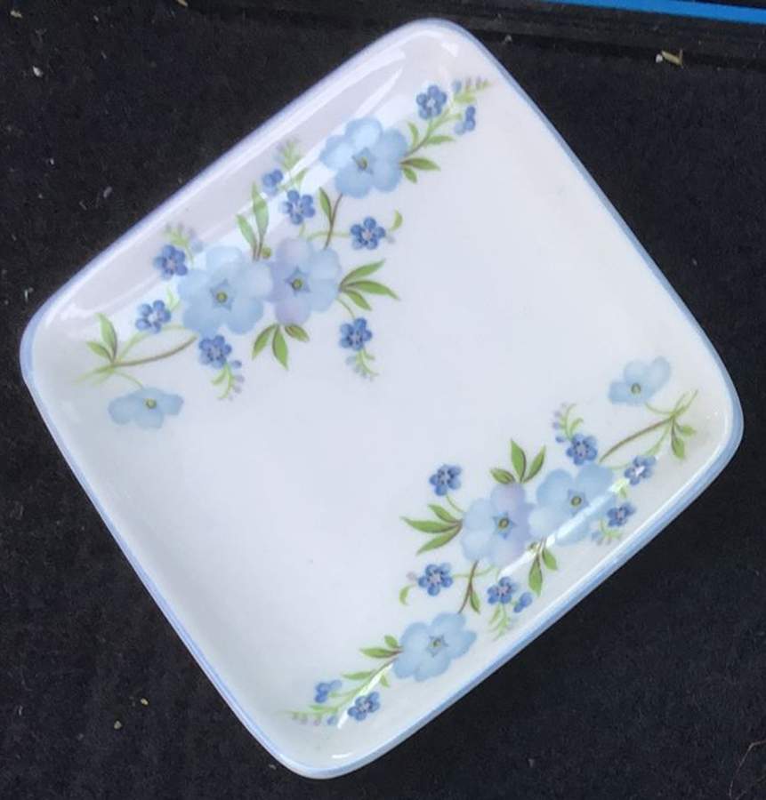 Rock Garden Small Diamond Shaped Dish by Crown Staffordshire-1