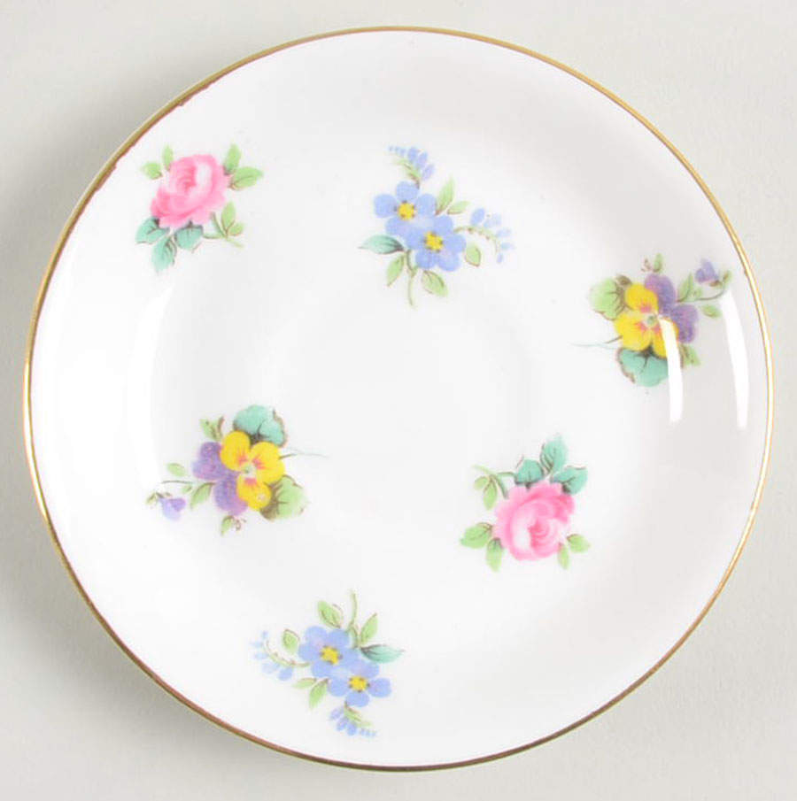 Rose Pansy Saucer for Demitasse Cup by Crown Staffordshire-1