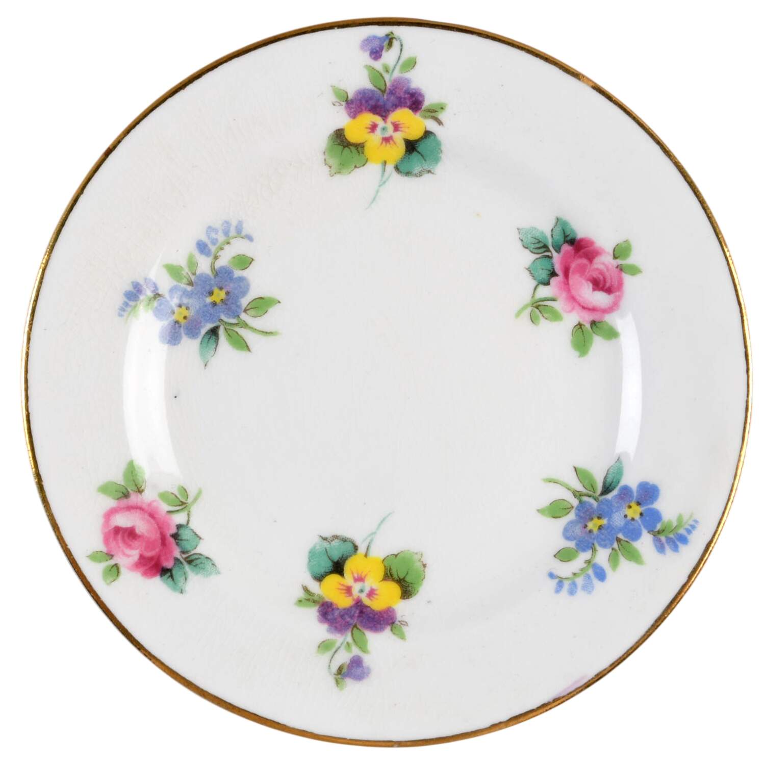 Rose Pansy Underplate for Jam/Jelly by Crown Staffordshire-1
