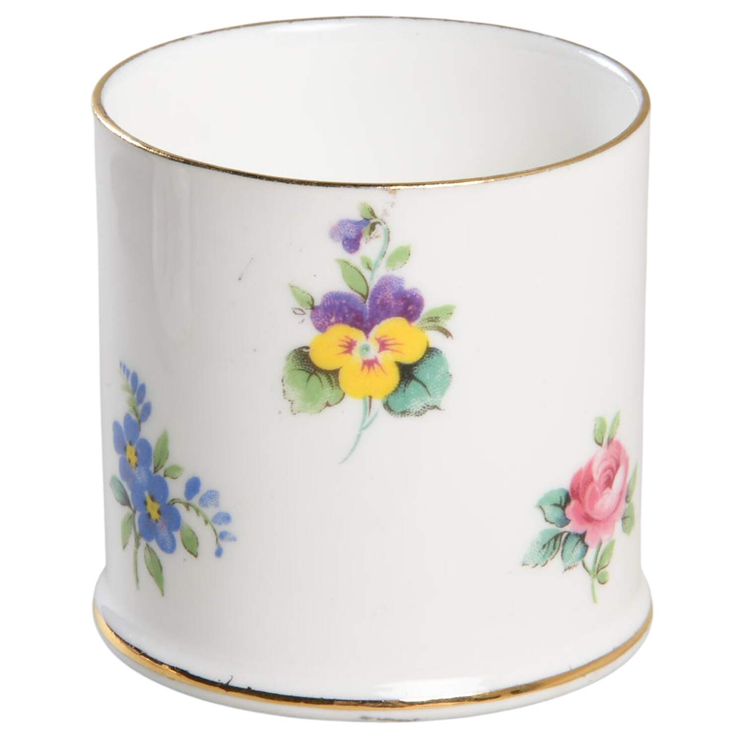 Rose Pansy Jam/Jelly No Lid by Crown Staffordshire-1