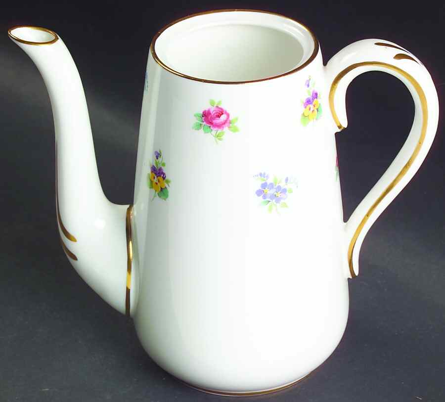 Rose Pansy Mini Coffee Pot No Lid by Crown Staffordshire-1