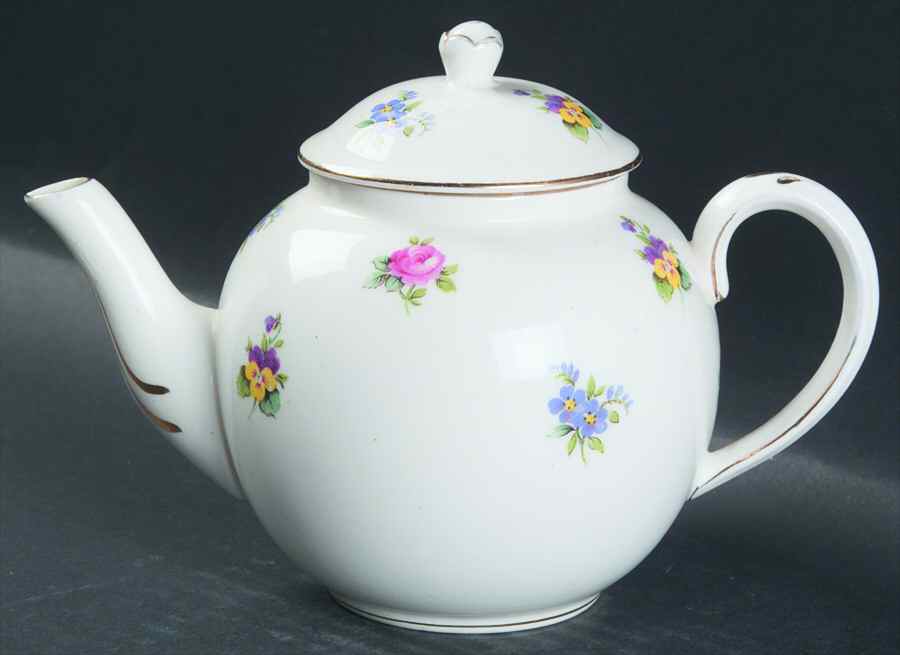 Rose Pansy Mini Teapot & Lid by Crown Staffordshire-1