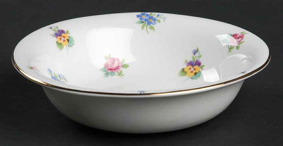 Rose Pansy Coupe Cereal Bowl by Crown Staffordshire-1