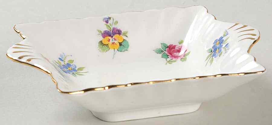 Rose Pansy Nut Dish by Crown Staffordshire-1
