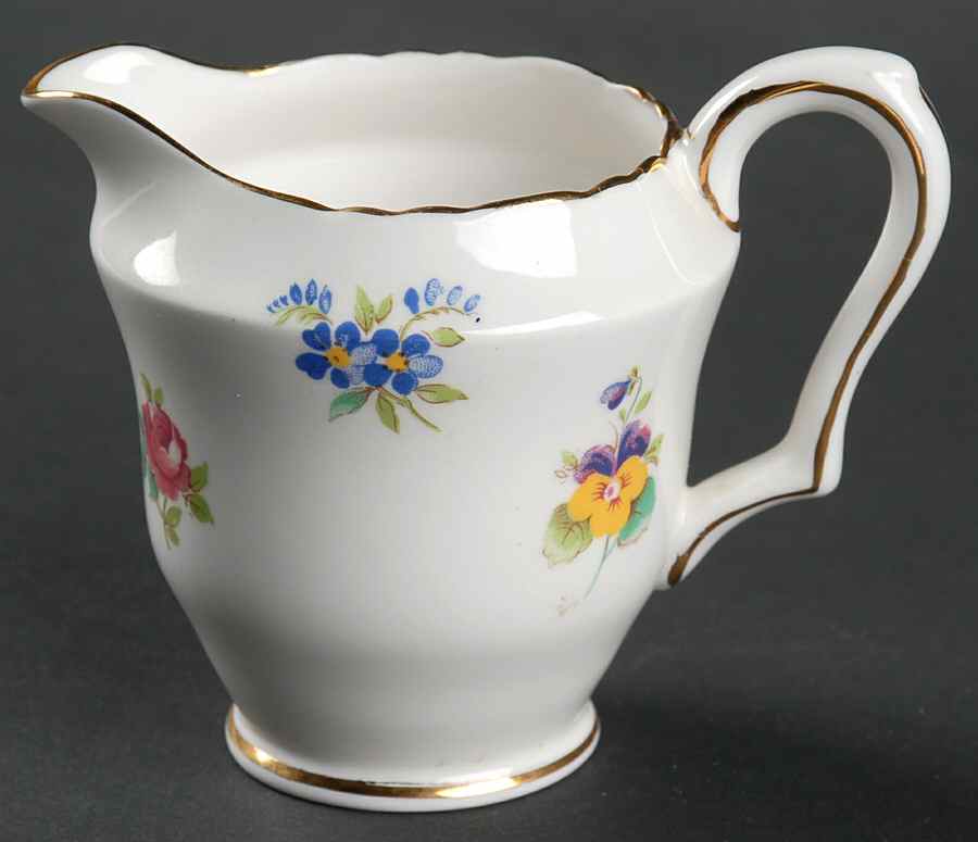 Rose Pansy Mini Creamer by Crown Staffordshire-1