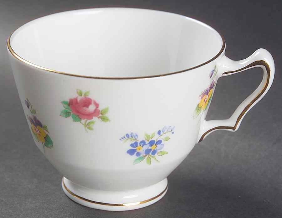 Rose Pansy Footed Cup by Crown Staffordshire-1