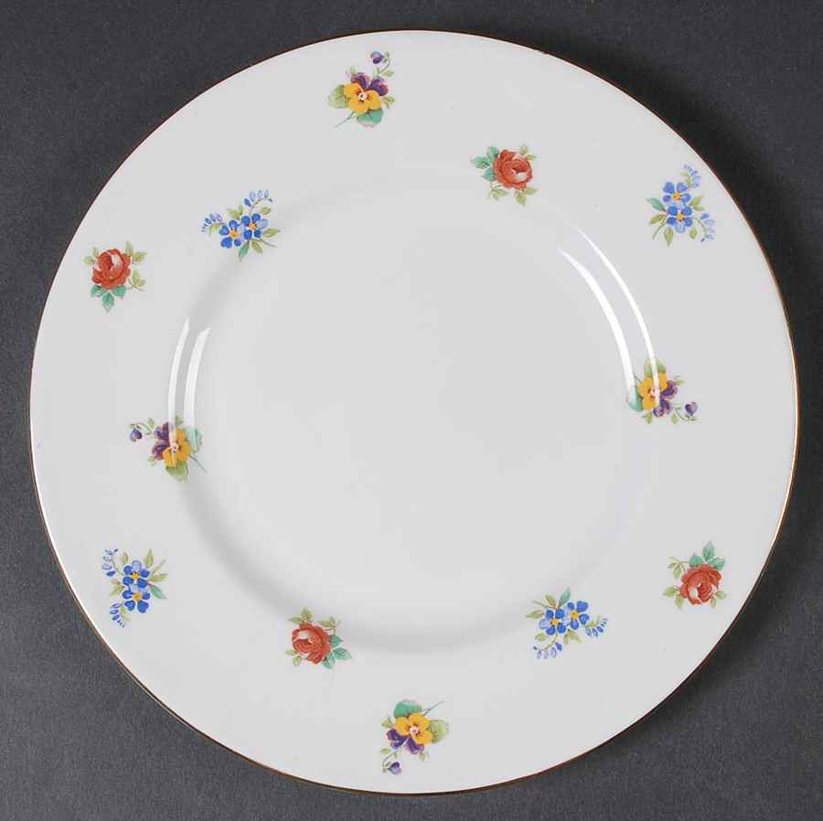 Rose Pansy Salad Plate by Crown Staffordshire-1