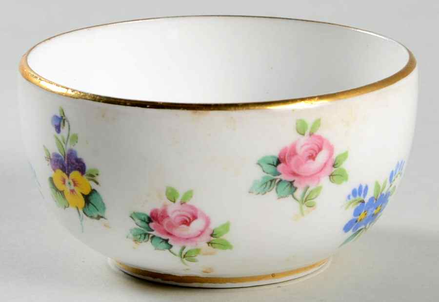 Rose Pansy Mini Open Sugar Bowl by Crown Staffordshire-1