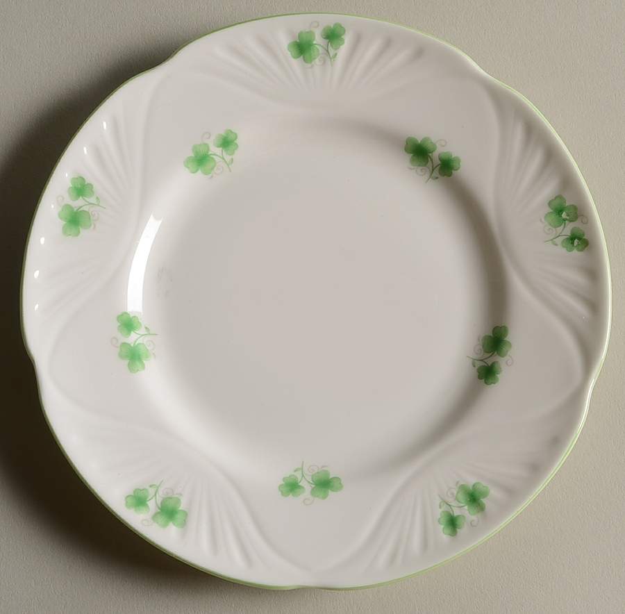 Shamrock Bread & Butter Plate by Crown Staffordshire-1