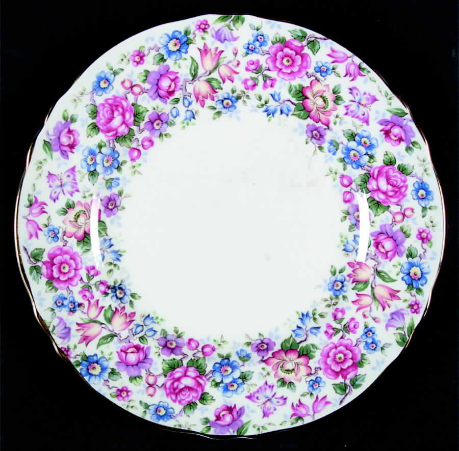 Springtime (Scalloped, Embossed) Salad Plate by Crown Staffordshire-1