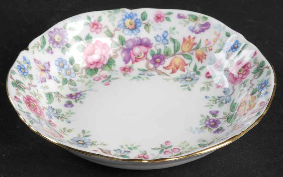 Springtime (Scalloped, Embossed) Fruit/Dessert (Sauce) Bowl by Crown Staffordshire-1