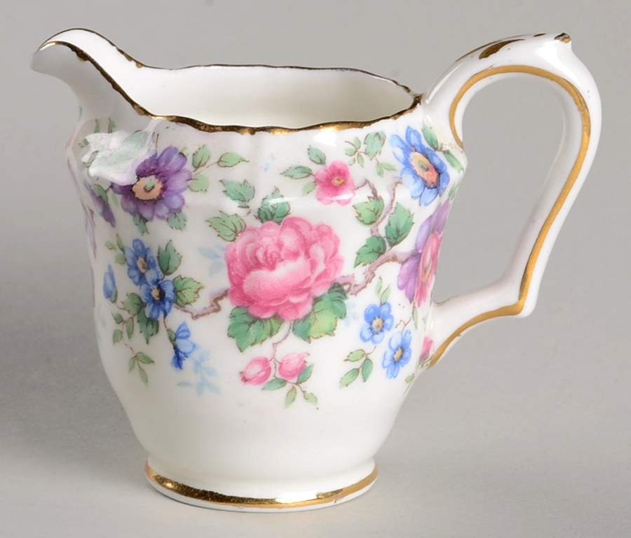 Springtime (Scalloped, Embossed) Mini Creamer by Crown Staffordshire-1
