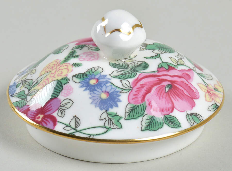 Thousand Flowers Lid for Sugar Bowl by Crown Staffordshire-1
