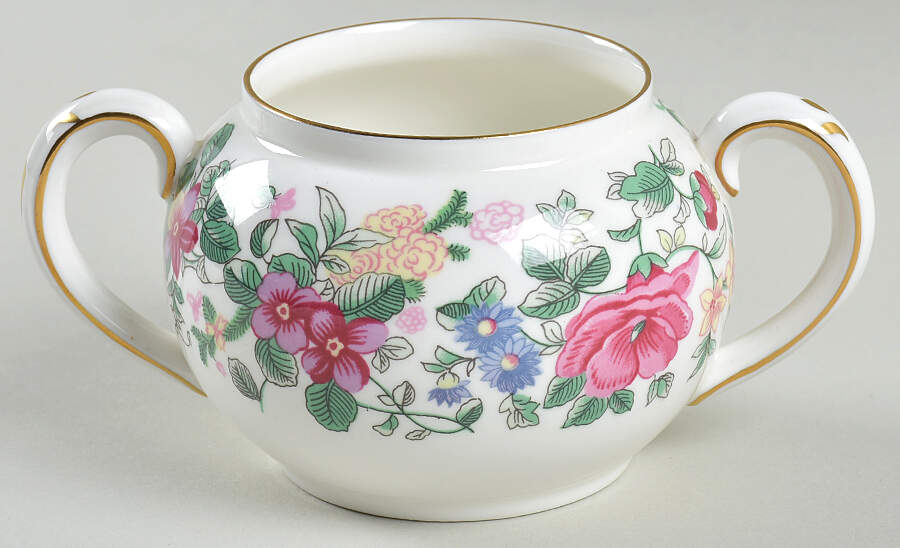Thousand Flowers Sugar Bowl No Lid by Crown Staffordshire-1