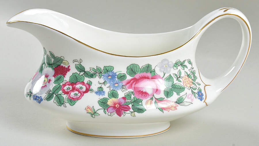 Thousand Flowers Gravy Boat by Crown Staffordshire-1