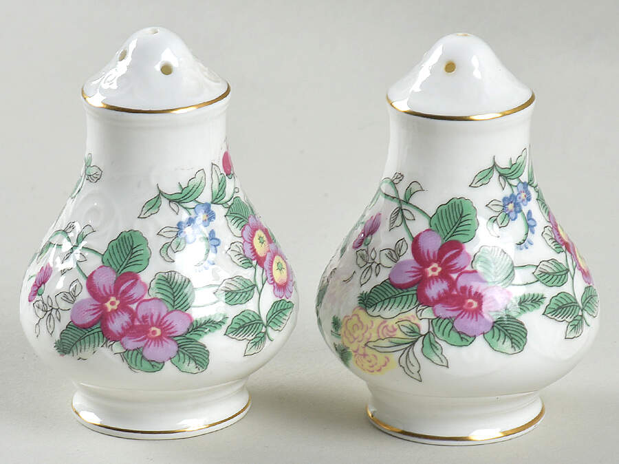 Thousand Flowers Salt & Pepper Set by Crown Staffordshire-1