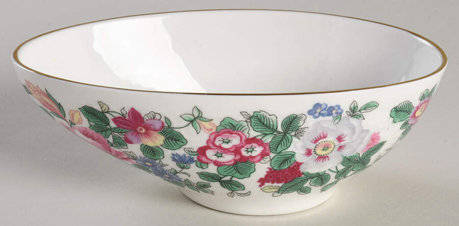 Thousand Flowers Avocado Bowl by Crown Staffordshire-1