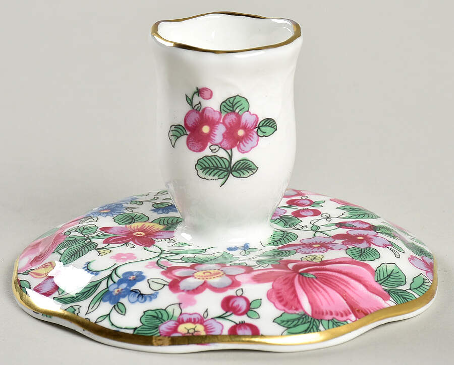 Thousand Flowers 2" Candlestick by Crown Staffordshire-1