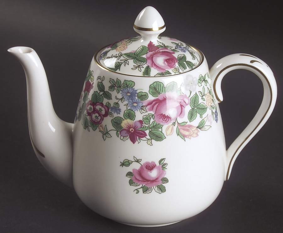 Thousand Flowers Mini Teapot & Lid by Crown Staffordshire-1