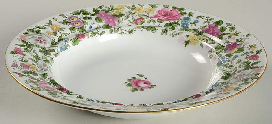 Thousand Flowers Round Butter No Lid by Crown Staffordshire-1