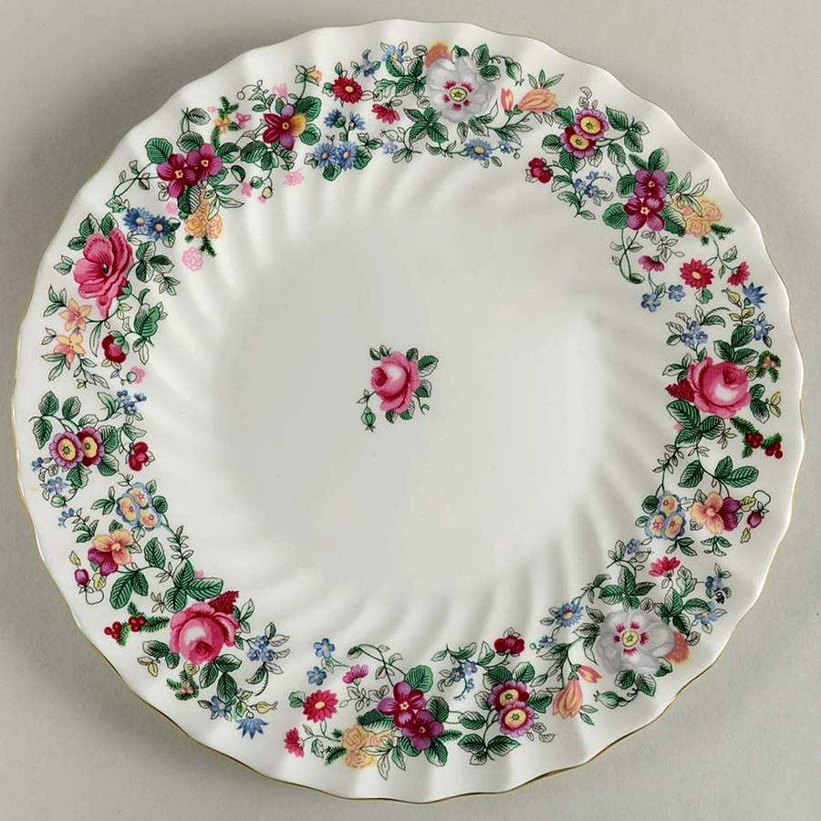 Thousand Flowers Cake Plate by Crown Staffordshire-1