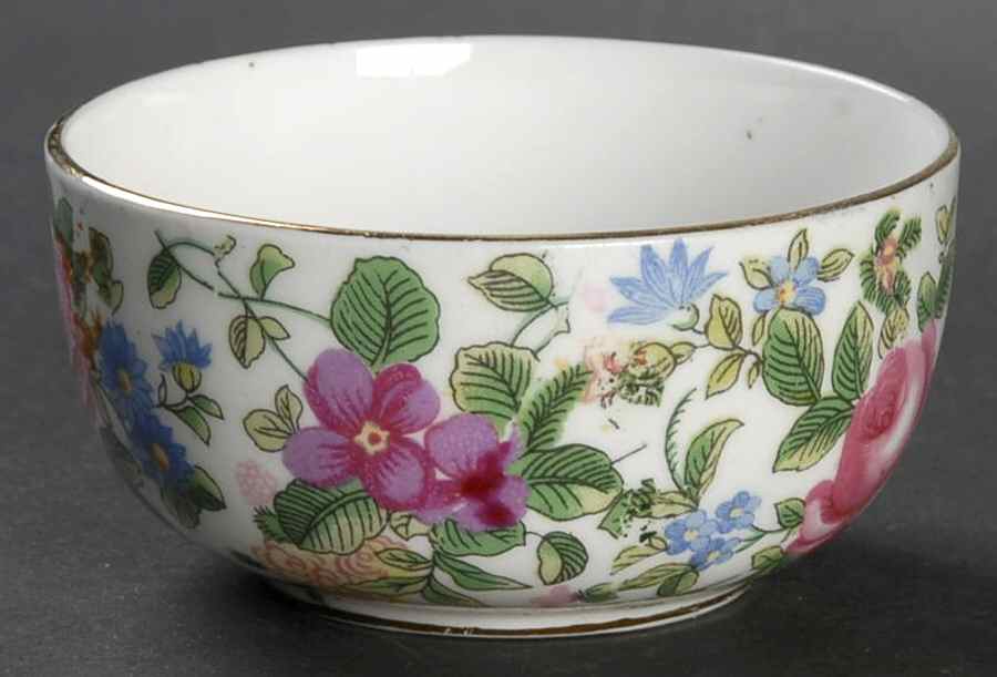 Thousand Flowers Mini Open Sugar Bowl by Crown Staffordshire-1
