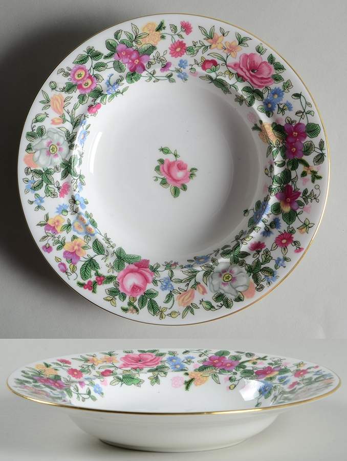 Thousand Flowers Round Butter No Lid by Crown Staffordshire-1