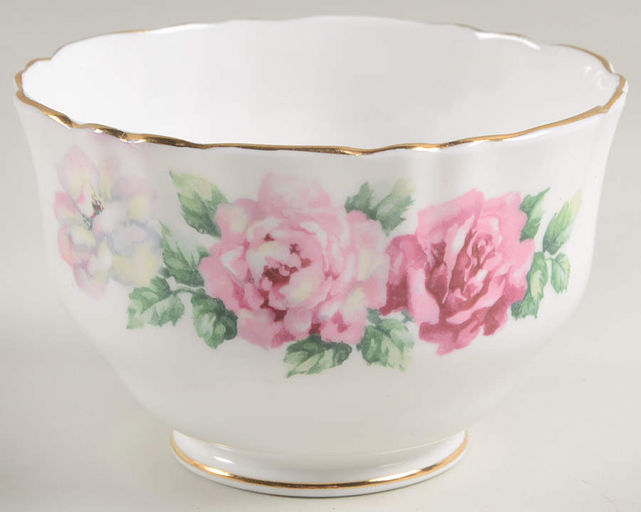 Trinity Rose Open Sugar Bowl by Crown Staffordshire-1