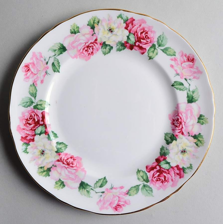 Trinity Rose Salad Plate by Crown Staffordshire-1
