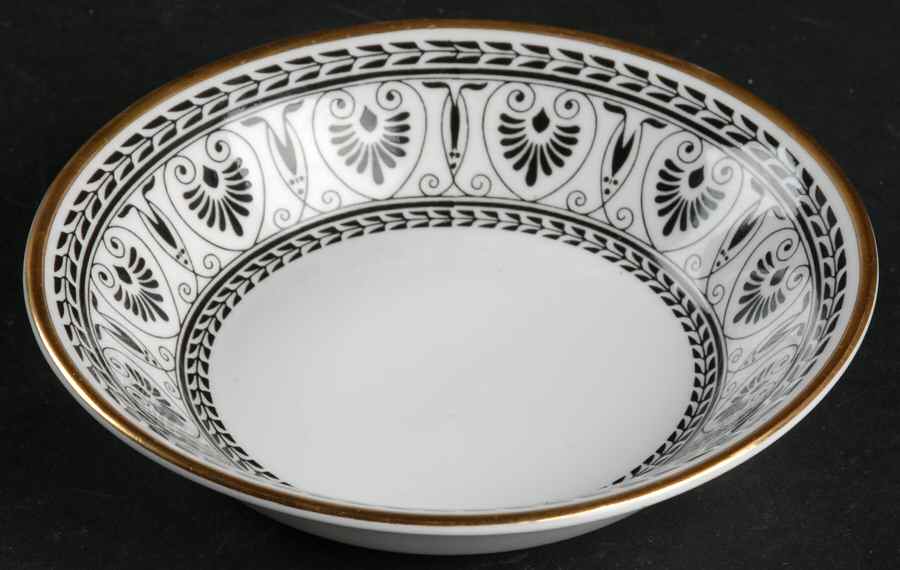 Victoria Black Fruit/Dessert (Sauce) Bowl by Crown Staffordshire-1
