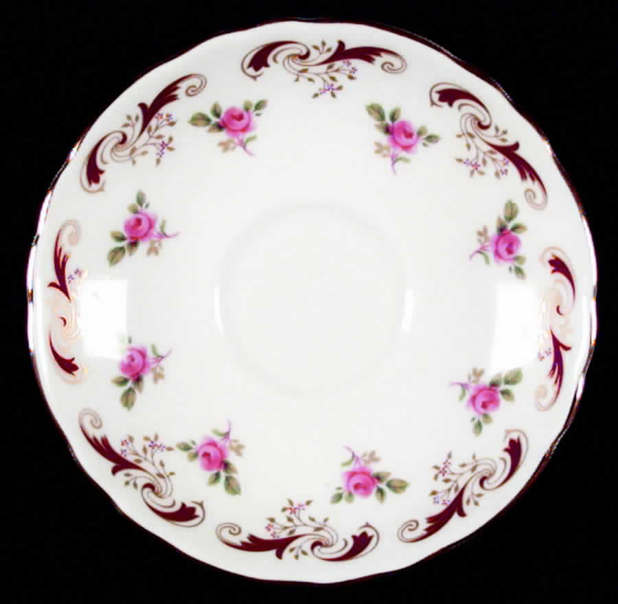 Wentworth Maroon Saucer by Crown Staffordshire-1