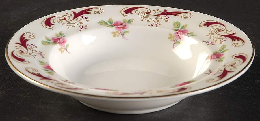 Wentworth Maroon Round Butter No Lid by Crown Staffordshire-1