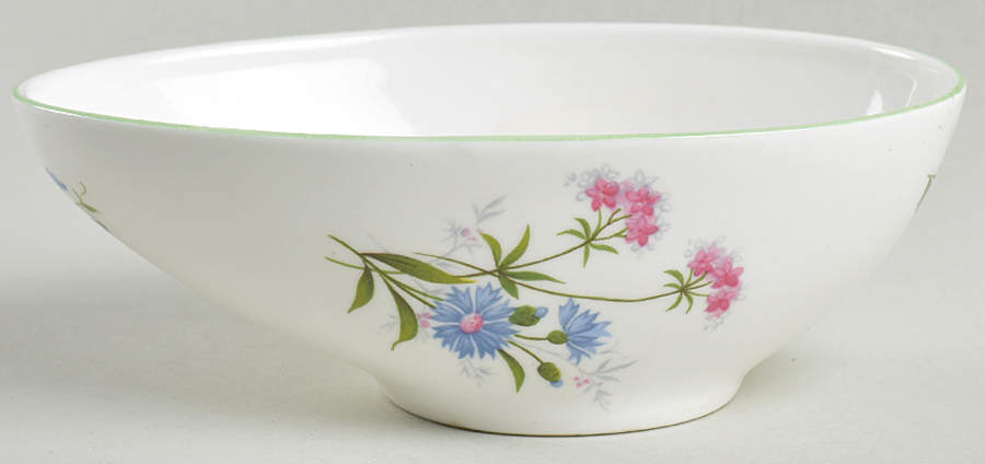 Wild Flowers Avocado Bowl by Crown Staffordshire-1