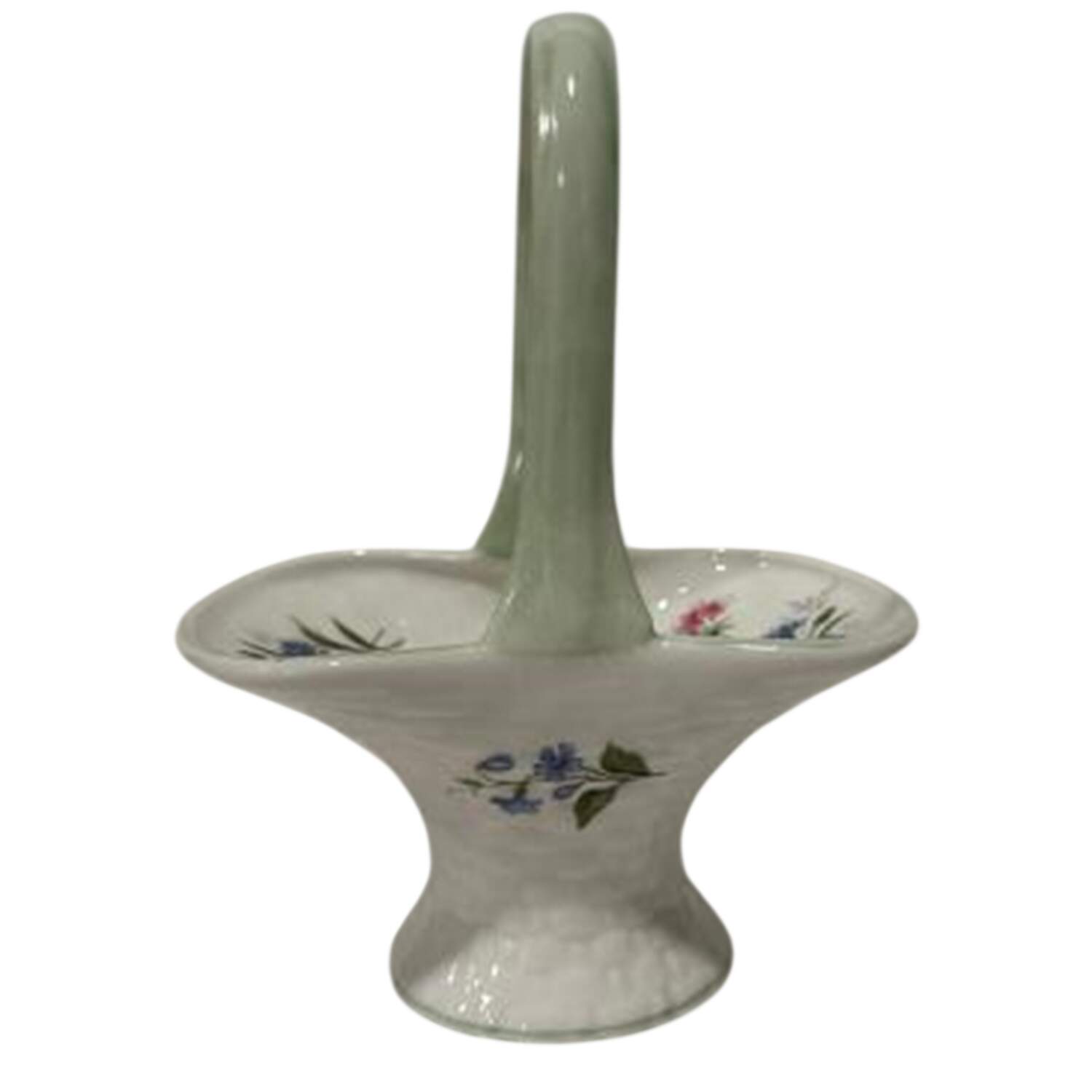 Wild Flowers 6" Handled Basket by Crown Staffordshire-1