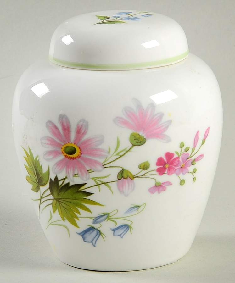 Wild Flowers Small Ginger Jar & Lid by Crown Staffordshire-1