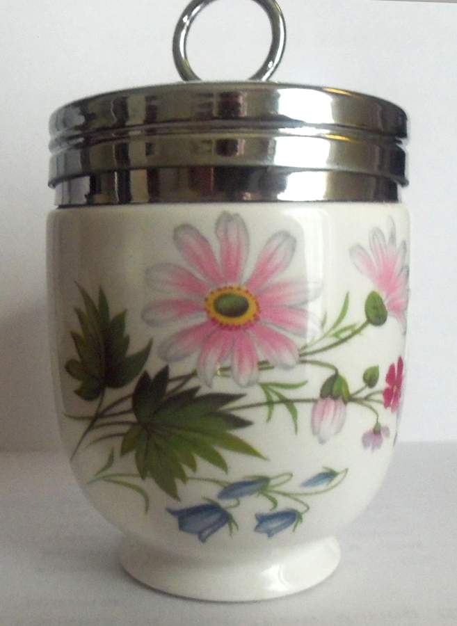 Wild Flowers Egg Coddler & Lid by Crown Staffordshire-1