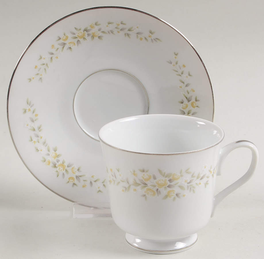 Carolyn Footed Cup & Saucer Set by Crown Victoria-1