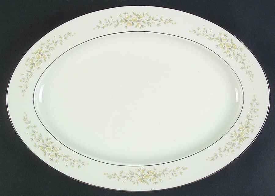 Carolyn 14" Oval Serving Platter by Crown Victoria-1