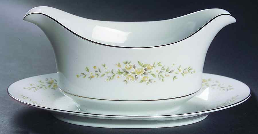 Carolyn Gravy Boat with Attached Underplate by Crown Victoria-1