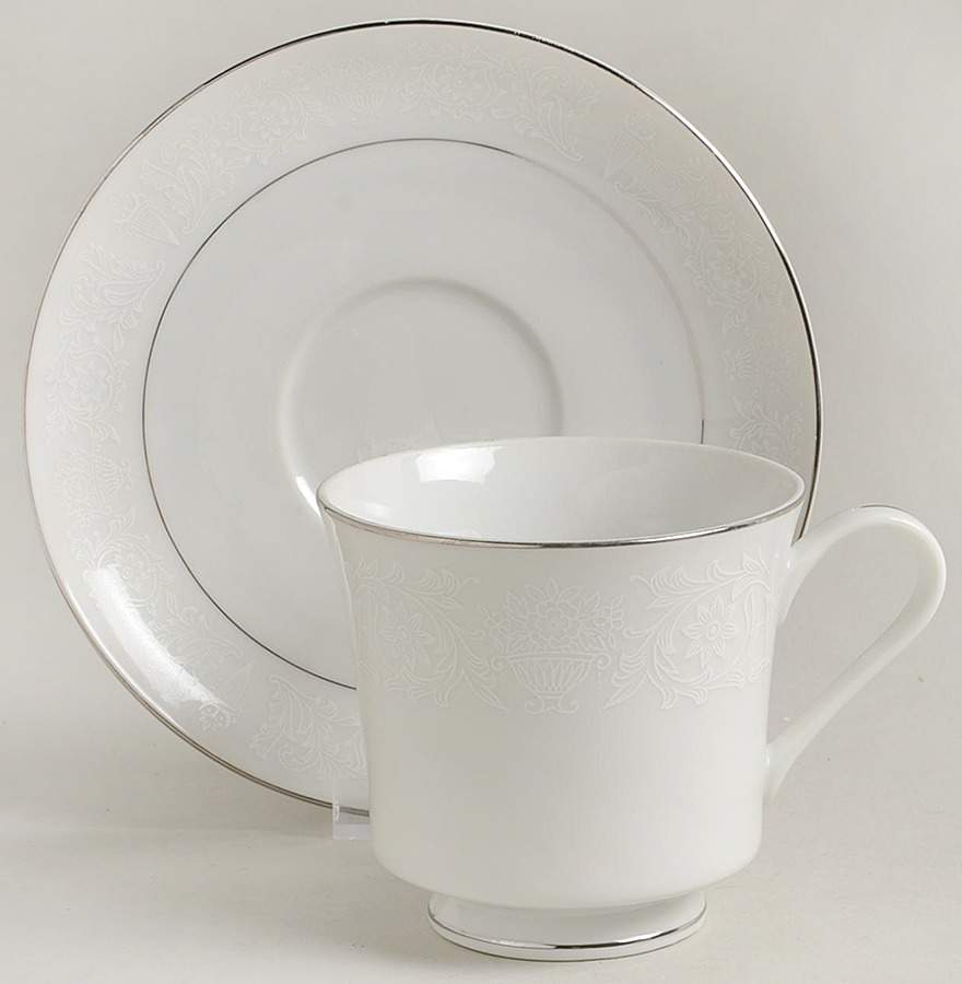 Lovelace Footed Cup & Saucer Set by Crown Victoria-1